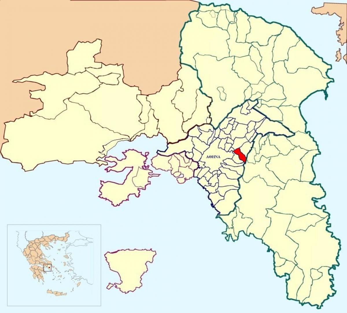 خريطة vyronas أثينا