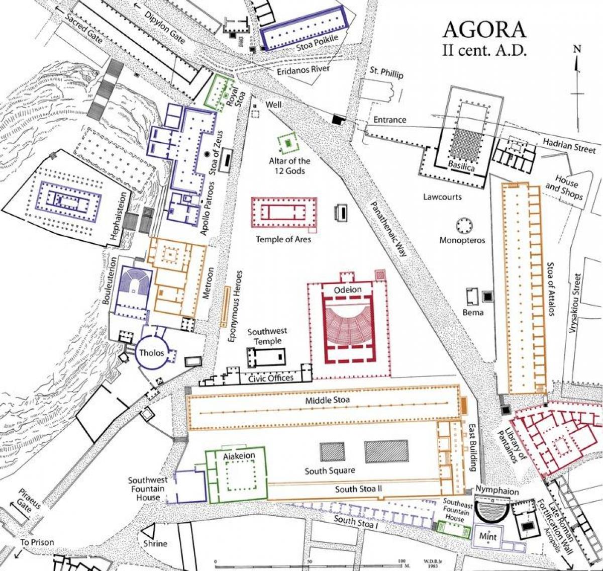 خريطة أغورا أثينا