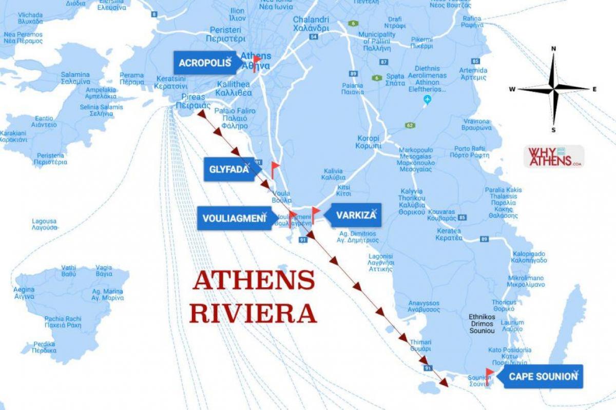 خريطة أثينا ريفييرا