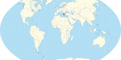 اليونان أثينا على خريطة العالم ، 