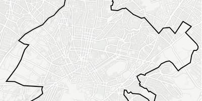 خريطة المركز التاريخي لـ مدينة أثينا