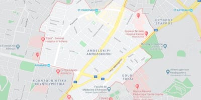 خريطة ambelokipi أثينا 