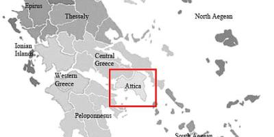 أتيكا اليونان خريطة