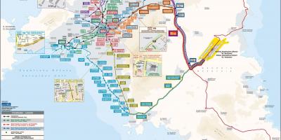 اليونان أثينا الحافلات خريطة