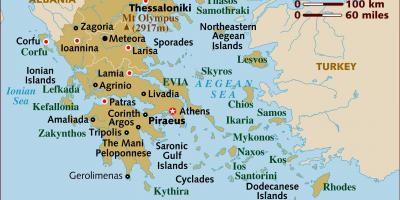 أثينا خريطة الموقع