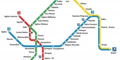 خريطة بيرايوس محطة مترو 