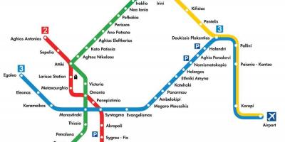 خريطة مطار أثينا مترو