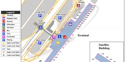مطار أثينا بوابة خريطة